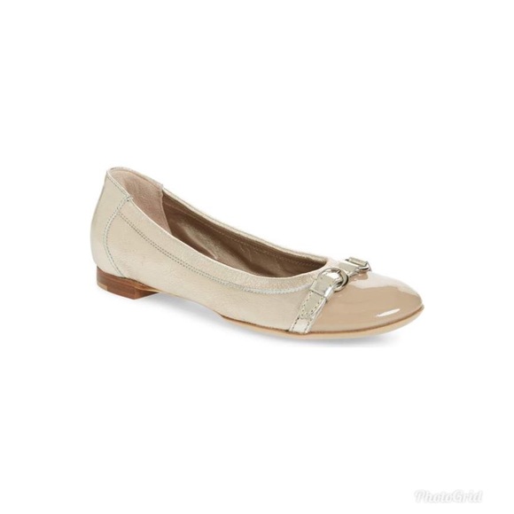 Agl Shoes - AGL Cap Toe Ballet Flat Platinum Combo Size 43.5